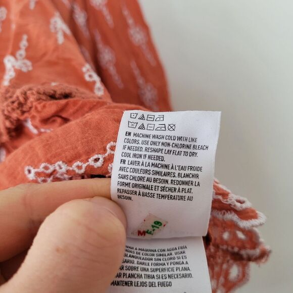 American Eagle Eyelet Women's Boho Top Small 100% Cotton - Picture 9 of 9